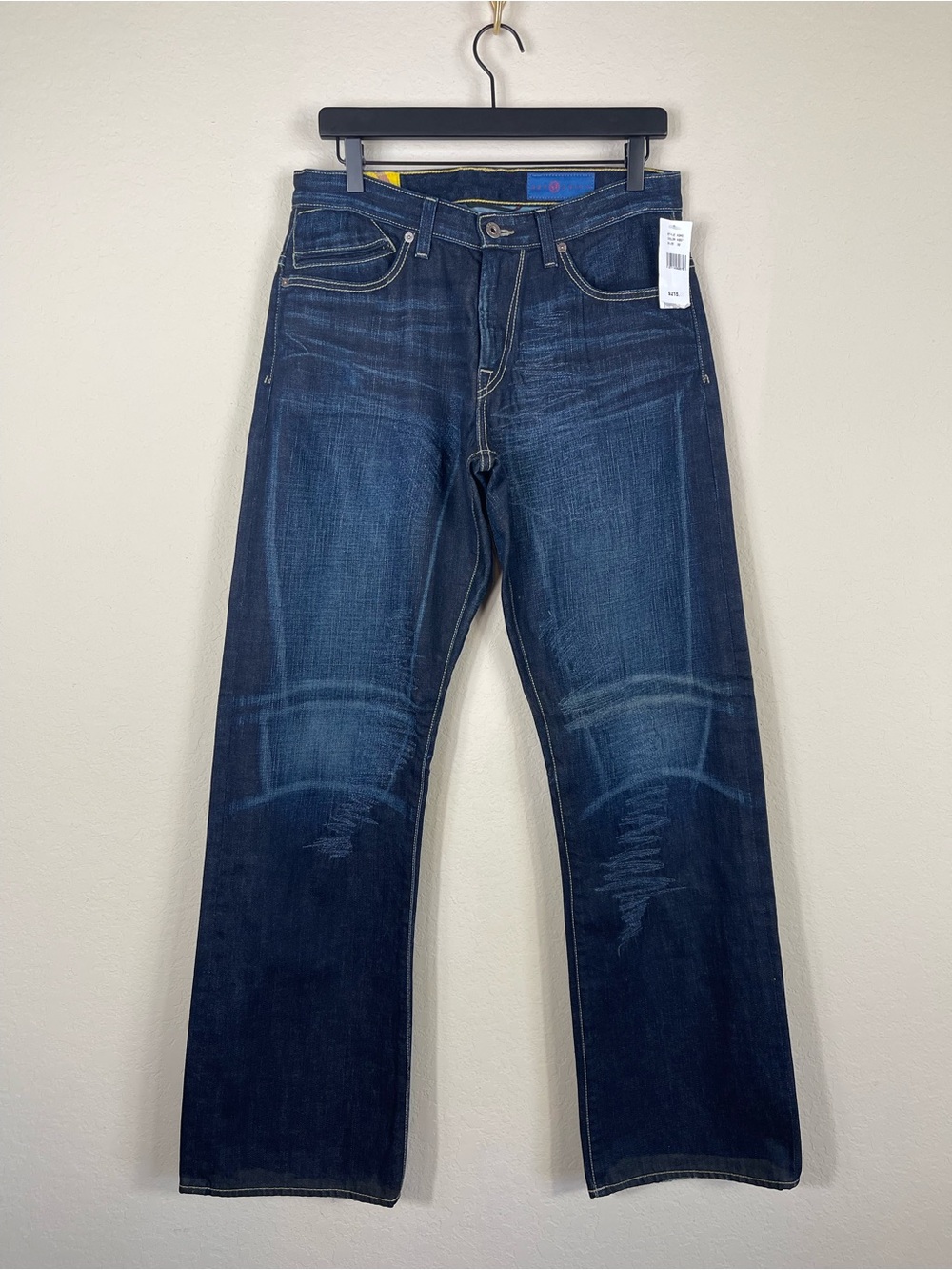 AG Adriano Goldschmied Phoenix Embroidered Straight Leg Jeans Mens Size 32 NEW